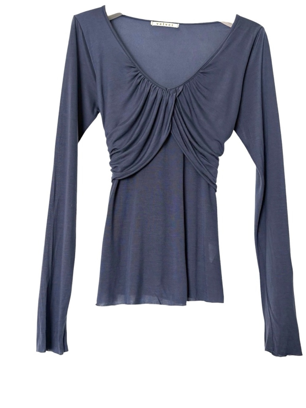 Velvet by Graham & Spencer Ruched Long Sleeve Top – Size Medium